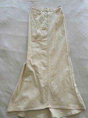 L'AGENCE Cream Maxi Skirt